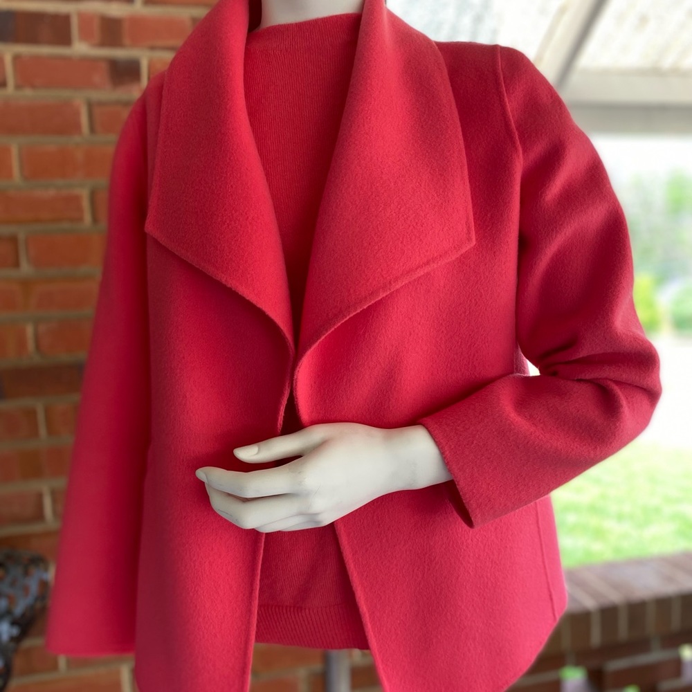 Lilly Pulitzer Coral Lightweight Jacket & Matching Cashmere Sweater Petite Small